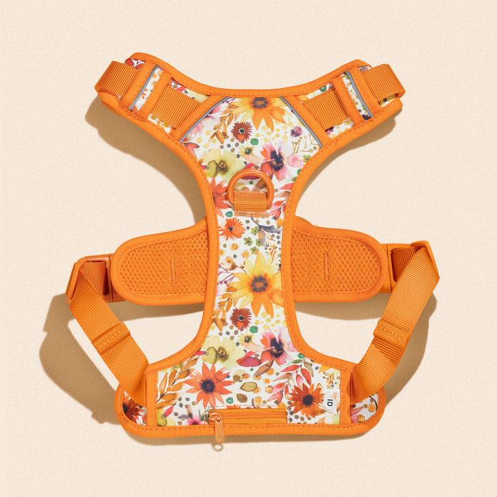 Sunflower Florals Dog Harness Walking Set