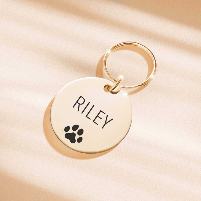 Circle Engraved Pet I.D Tag